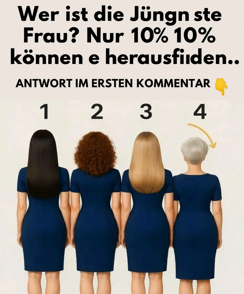 Die Illusion des Alters: Nur eine Minderheit errät, welche von ihnen die Jüngste in diesem visuellen Rätsel ist