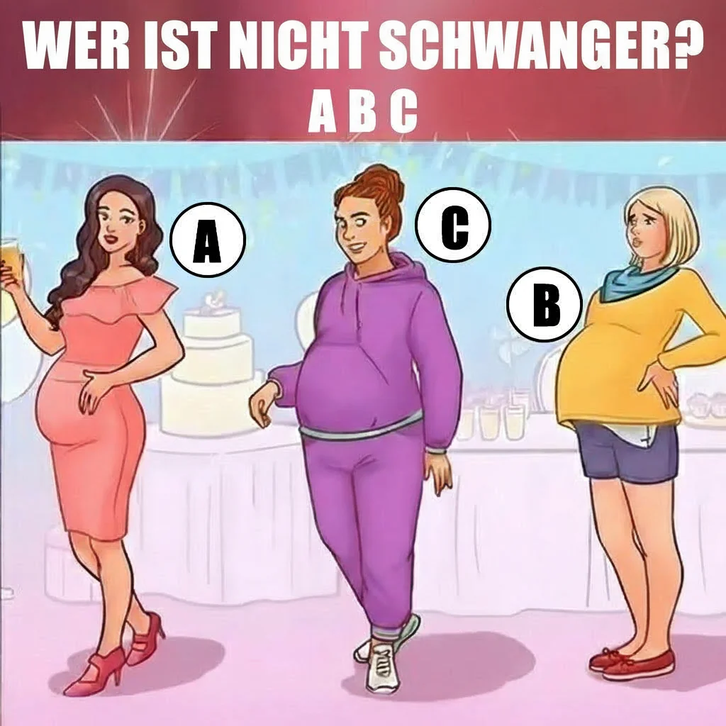 Welche dieser Frauen ist nicht schwanger? Nur ein Logik-Genie kann es herausfinden