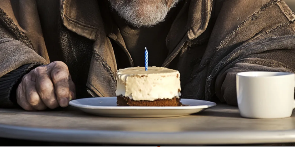 UN HOMBRE SIN HOGAR ME PIDIÓ QUE LE COMPRARA UN CAFÉ EN SU CUMPLEAÑOS — HORAS DESPUÉS, SE SENTÓ A MI LADO EN PRIMERA CLASE.