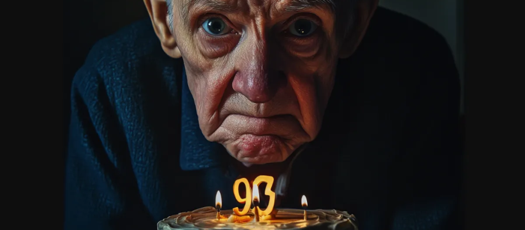 Lonely Elderly Man Invites Family to Celebrate His 93rd Birthday, But Only a Stranger Shows Up.