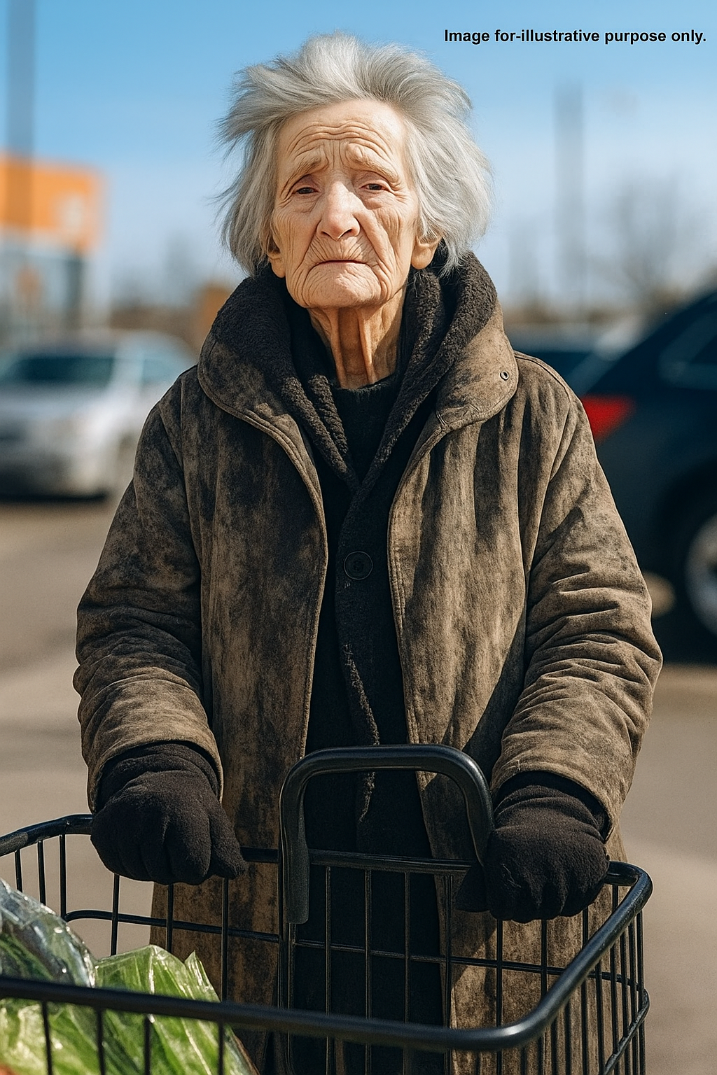 Eine obdachlose ältere Frau flehte mich an, sie zur Kirche zu fahren.