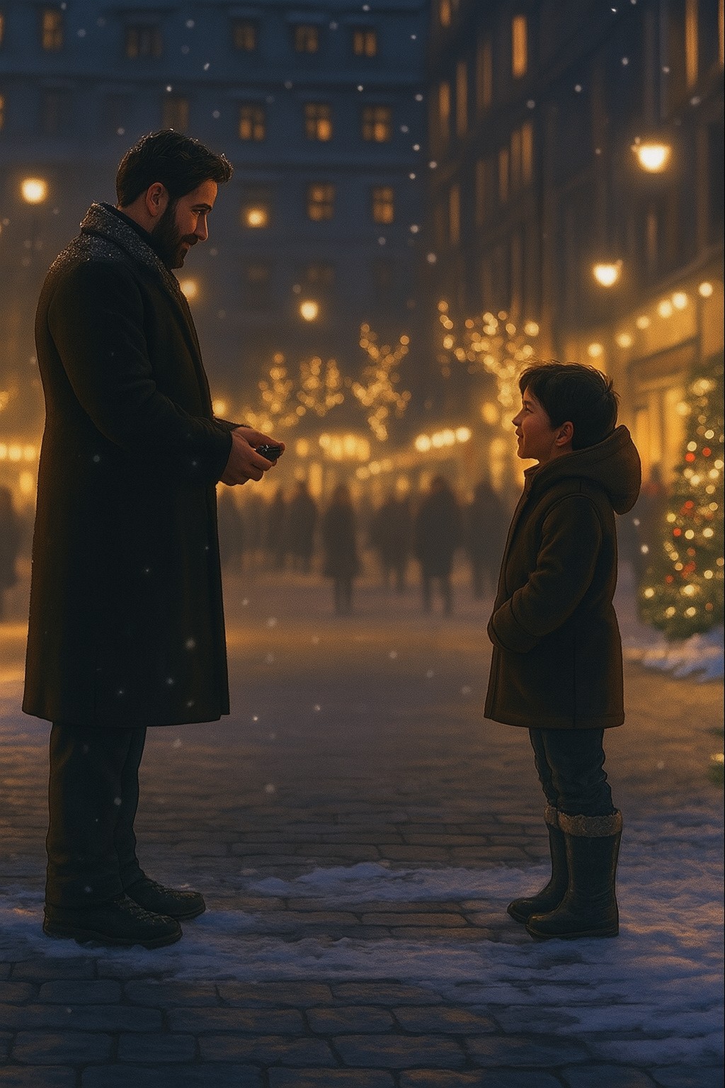 Reicher Mann trifft an Heiligabend auf dem Stadtplatz einen 8-jährigen Jungen – „Können Sie mir helfen, meine Familie zu finden?“ fragt der Junge