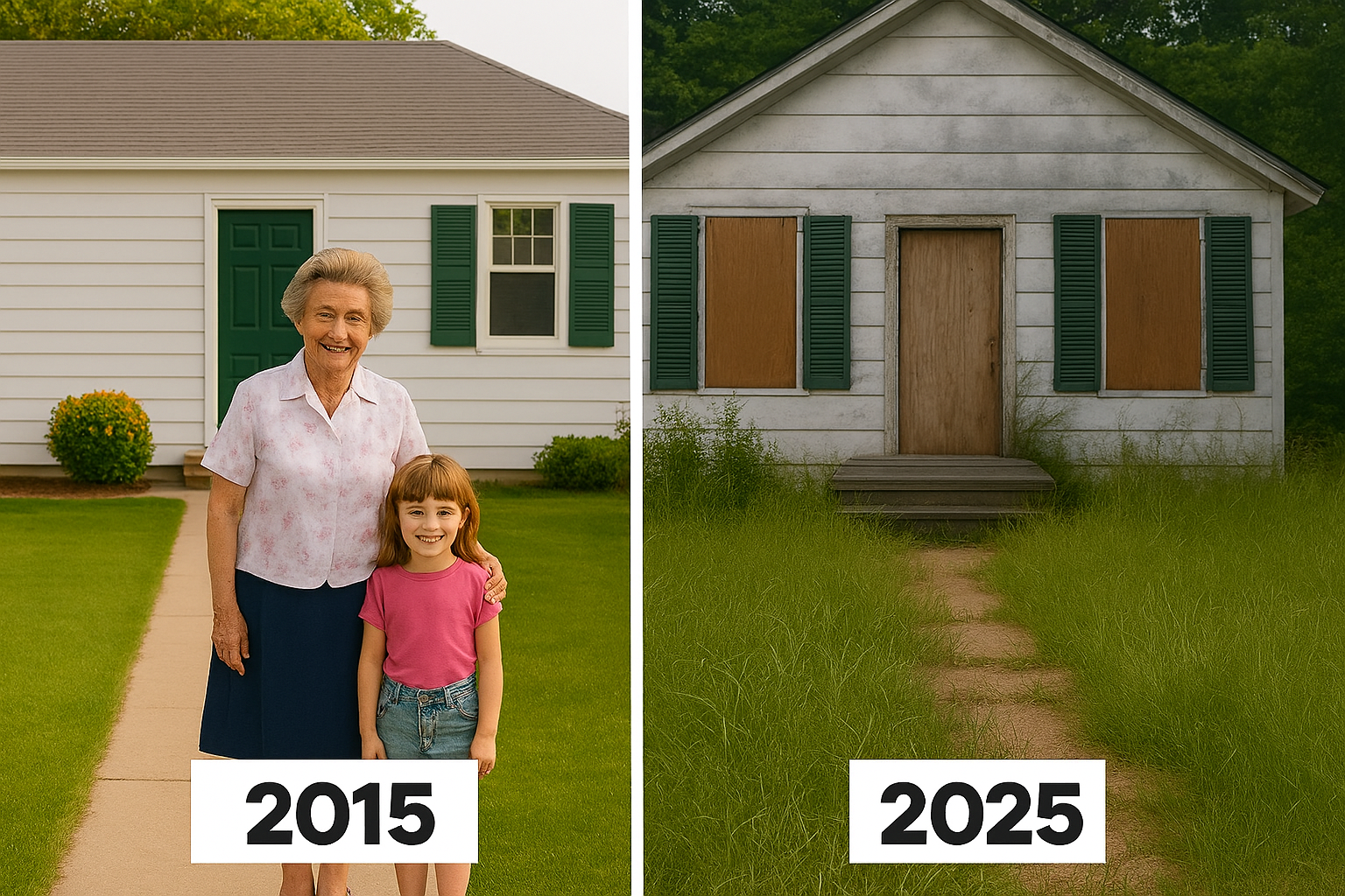 Er ließ seine Tochter bei seiner Mutter zurück – als er 10 Jahre später zurückkehrte, war das Haus leer und verlassen