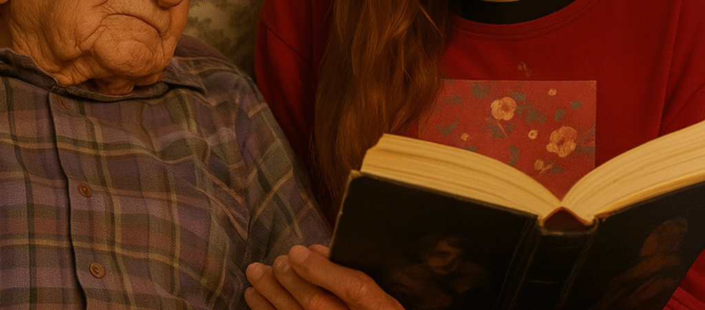 Während sie ihrem blinden Großvater vorlas, fand ein Mädchen einen versiegelten Brief, der sechzig Jahre lang zwischen den Seiten eines Buches versteckt gewesen war