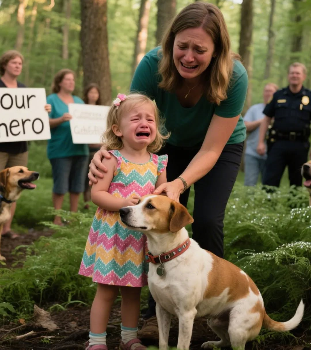 Zweijähriges Mädchen verschwindet spurlos – Pitbull bleibt an ihrer Seite, bis sie gefunden wird