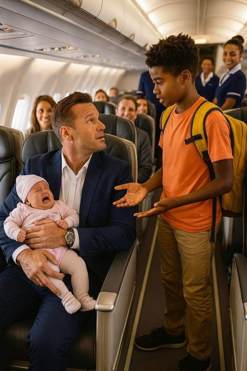 Das Baby des Milliardärs hörte im Flugzeug nicht auf zu weinen — bis ein junger Mann das Undenkbare tat