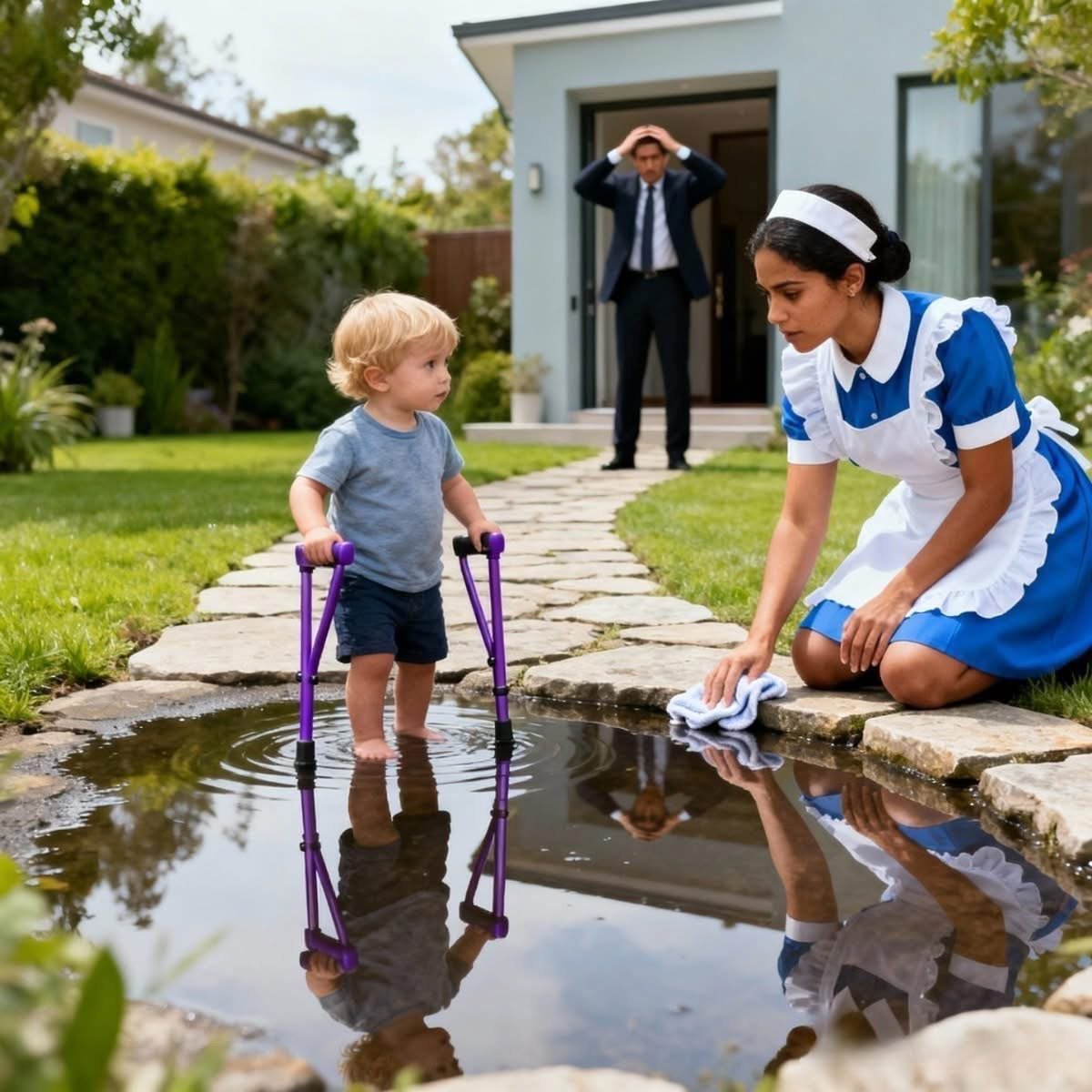 Er kam früher als erwartet nach Hause und rechnete mit Stille…