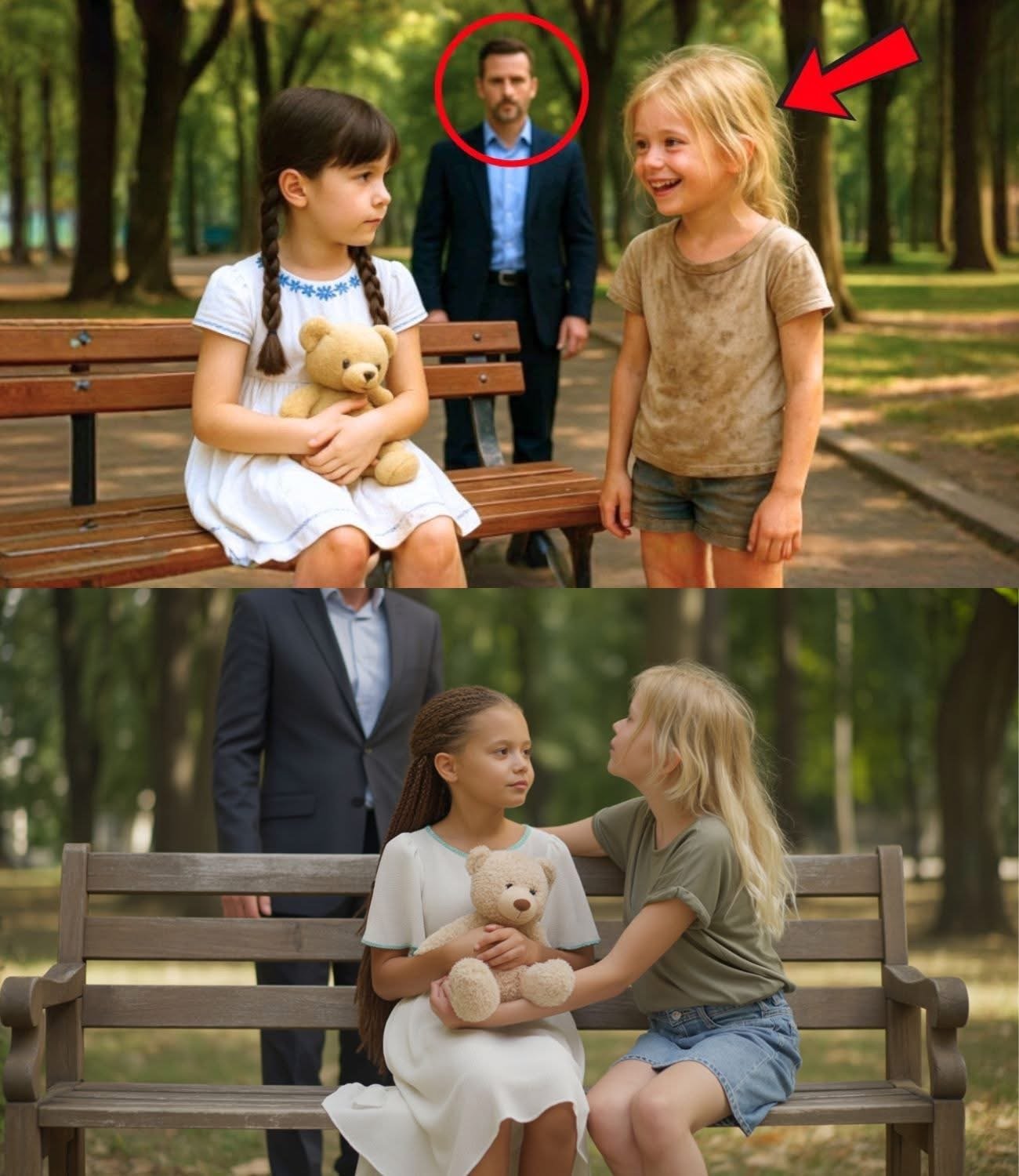 Milliardär bringt seine stumme Tochter in den Park – und ein armes Mädchen vollbringt ein Wunder!