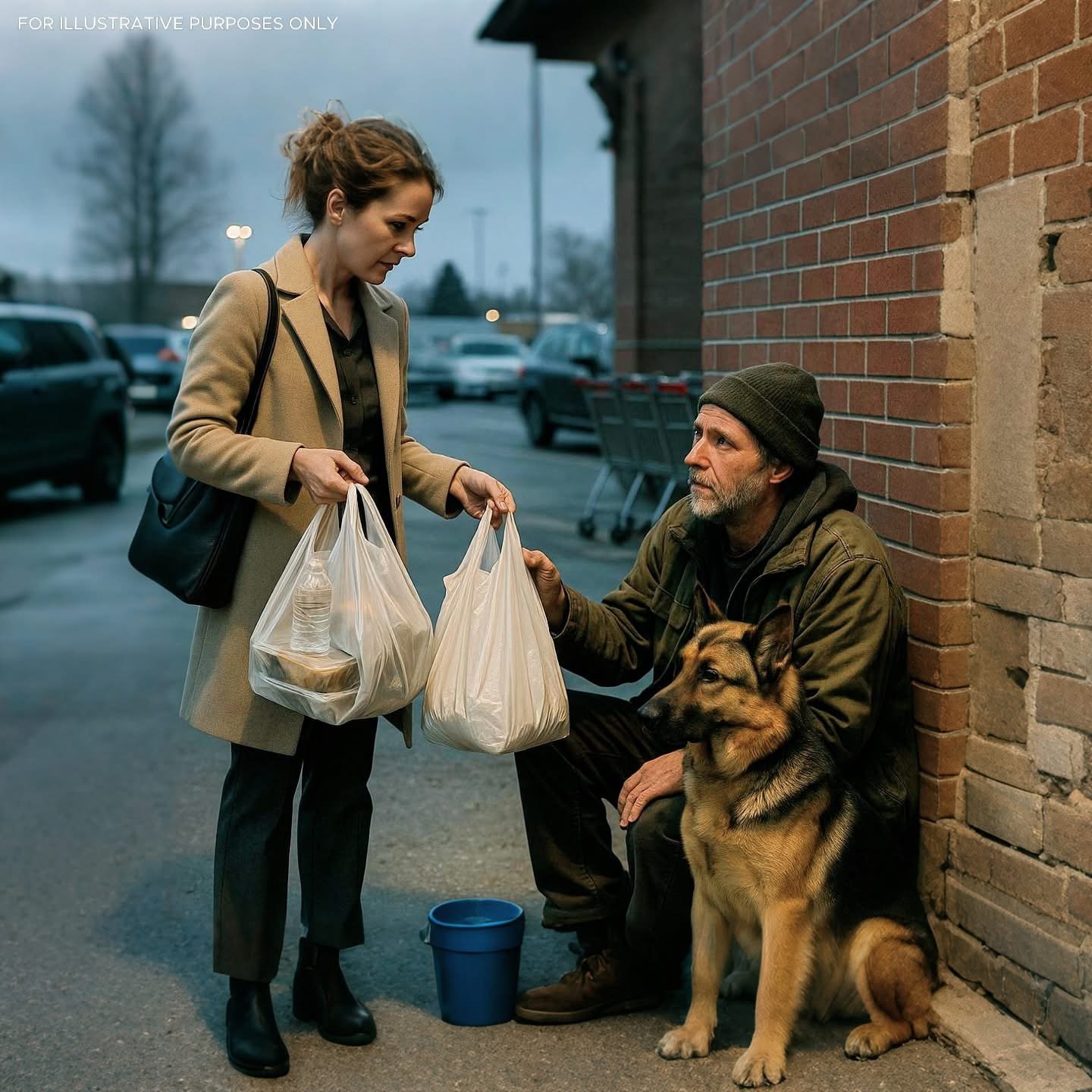 ICH GAB EINEM OBDAChLOSEN EHEMALIGEN BRASILIANISCHEN SOLDATEN UND SEINEM HUND ESSEN
