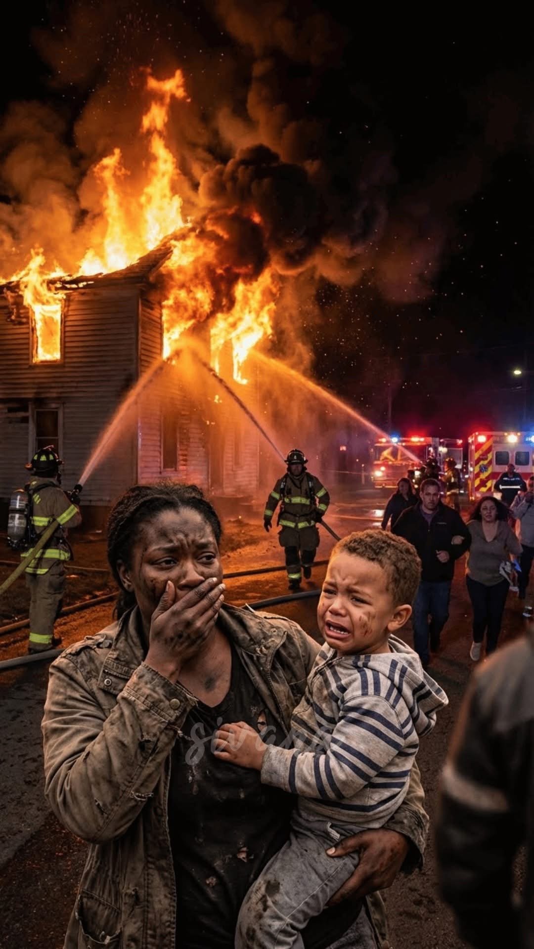 Die Mutter, die ins Feuer lief